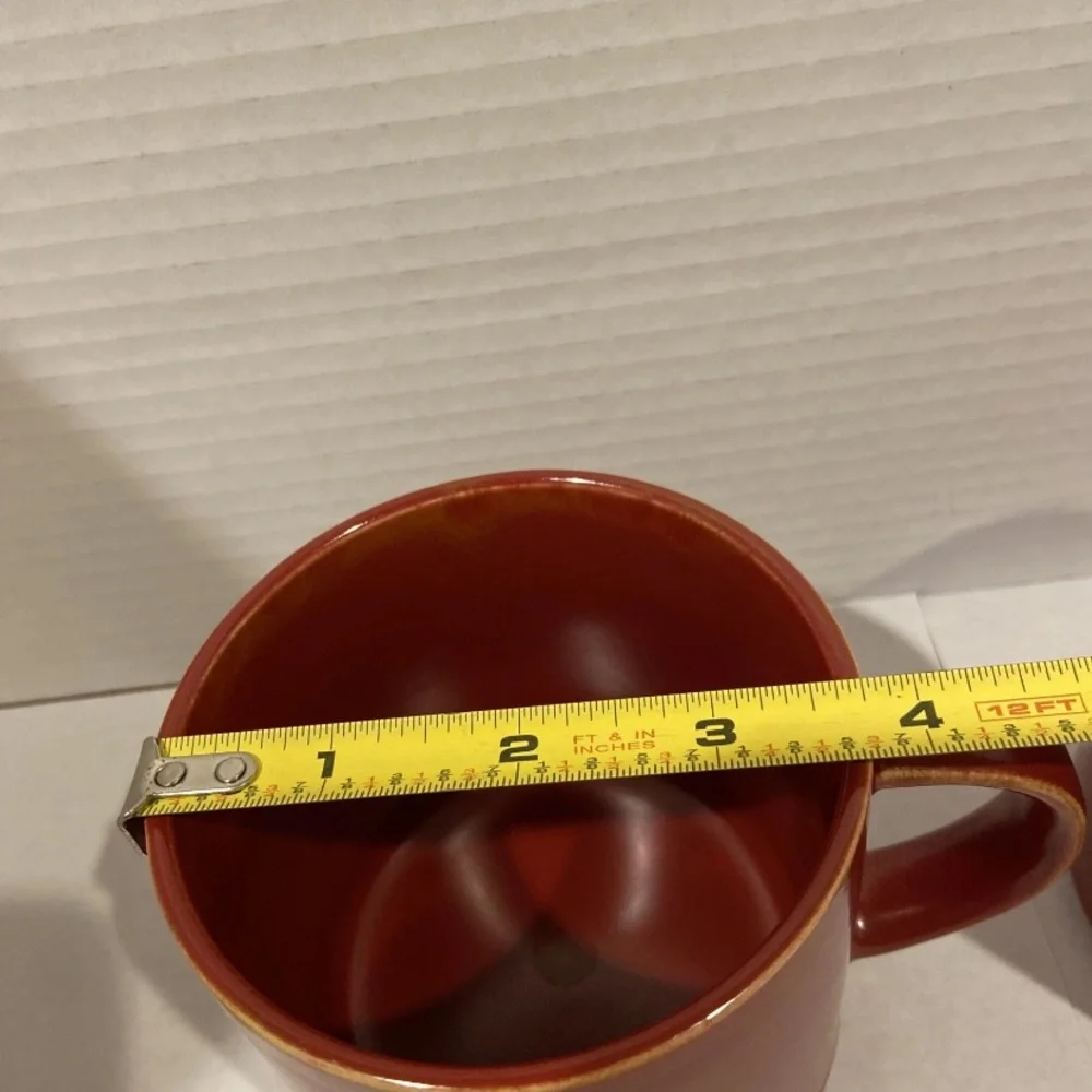 Set of 2 Pottery Barn Mason Stoneware wide Mouth Coffee Mugs